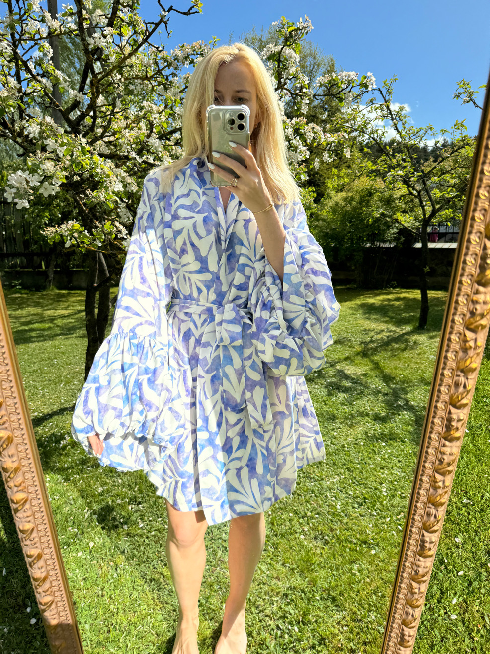 Marga suknelė kimono